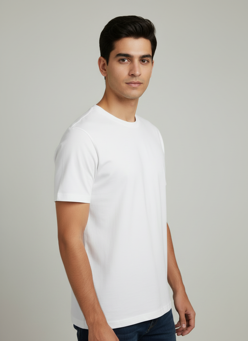NEXPRNDE SOLID ROUND NECK TEE